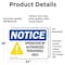 Signmission Operation By Authorized Personnel Only OSHA Notice Sign, Vinyl Decal, 24in W x 18in L, 2PK OS-2PACK-NS-D-1824-L-16303 - alternate 5